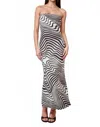 Pretty Garbage Wild One Maxi Dress In Black And White In Multi