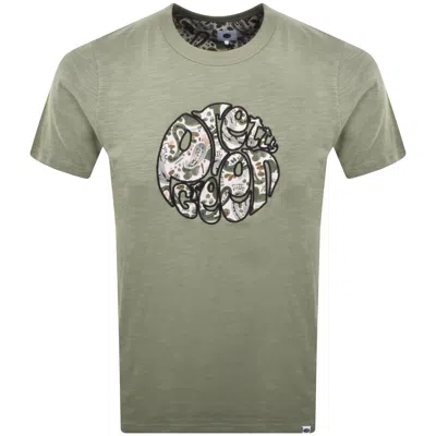 Pretty Green Aquarelle Paisley T Shirt Green