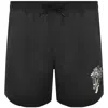 Pretty Green Aquarelle Swim Shorts Black In Black