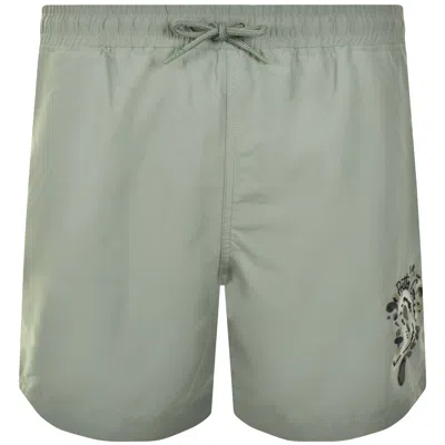 Pretty Green Aquarelle Swim Shorts Green