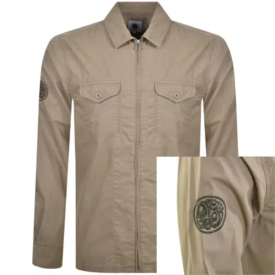 Pretty Green Armstrong Overshirt Khaki