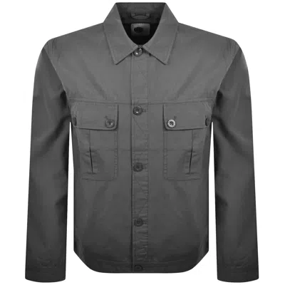 Pretty Green Bostall Overshirt Grey In Gray