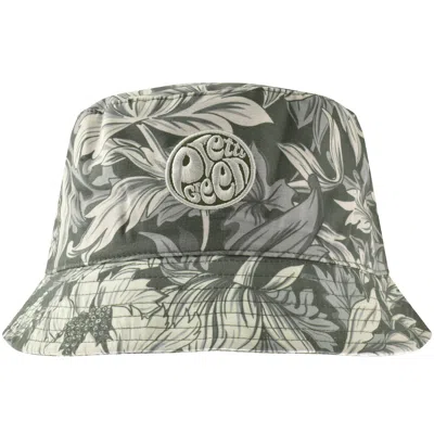 Pretty Green Bostall Printed Bucket Hat Green In Gray