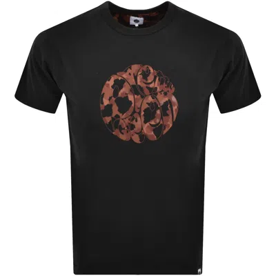 Pretty Green Brindle Logo T Shirt Black