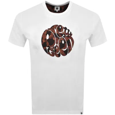 Pretty Green Brindle Logo T Shirt White