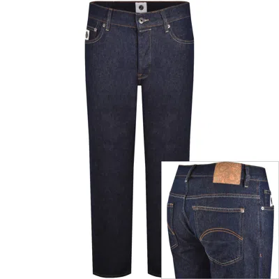 Pretty Green Burnage Jeans Dark Wash Blue In Black