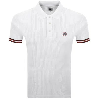 Pretty Green Cressa Tipped Grandad Polo White