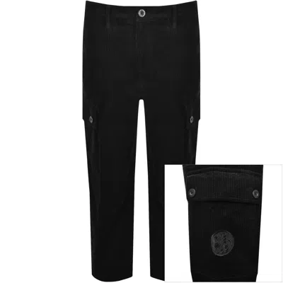 Pretty Green Dalmorton Cargo Trousers Black In Animal Print
