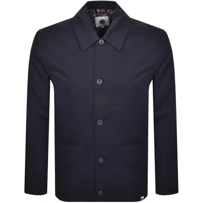 Pretty Green Didsbury Overshirt Navy In Blue