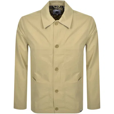 Pretty Green Didsbury Overshirt Sand In Beige