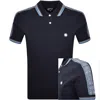 Pretty Green Eclipse Paisley Polo T Shirt Navy In Blue