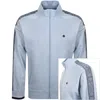 Pretty Green Eclipse Paisley Tape Track Top Blue In Gray