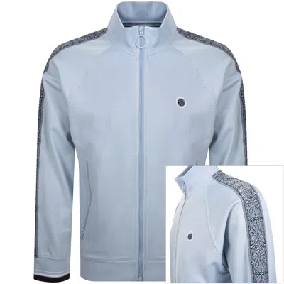 Pretty Green Eclipse Paisley Tape Track Top Blue
