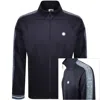 Pretty Green Eclipse Paisley Tape Track Top Navy In Black