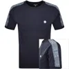 Pretty Green Eclipse Ringer T Shirt Navy In Blue