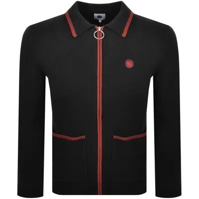 Pretty Green Evelyn Knit Shirt Black In Gold