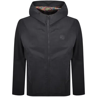 Pretty Green Feltham Hooded Jacket Black In Blue