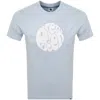 Pretty Green Gillespie Logo T Shirt Blue In Blue