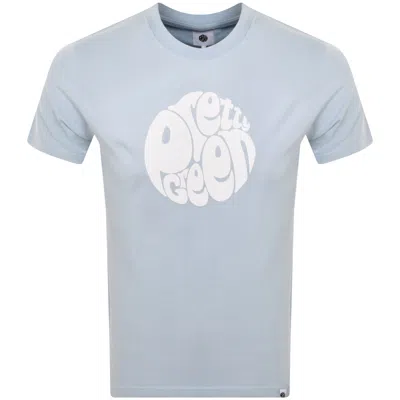 Pretty Green Gillespie Logo T Shirt Blue