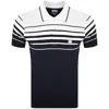 Pretty Green Adient Short Sleeve Polo Shi In Navy