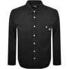 Pretty Green Campbell Corduroy Shirt Black In Black