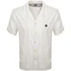 Pretty Green Islington Short Sleeved Shirt White In White