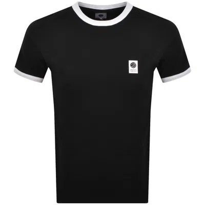 Pretty Green Melrose Ringer T Shirt Black