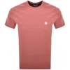 Pretty Green Mitchell T Shirt Ruby Pink In Pink