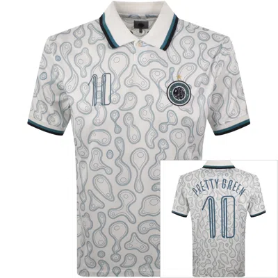 Pretty Green Outro Football Polo T Shirt White