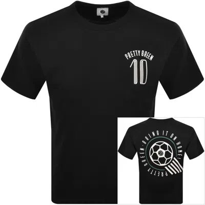 Pretty Green Outro Football T Shirt Black