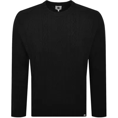 Pretty Green Paisley Cable Knit Jumper Black