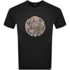 Pretty Green Paisley Logo T Shirt Black In Black