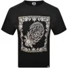 Pretty Green Parthian Print T Shirt Black In Multi