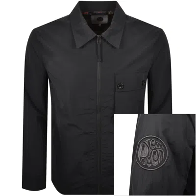 Pretty Green Pretty Black Heaton Zip Overshirt Black