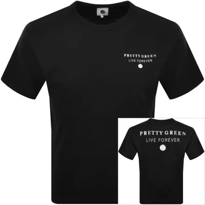 Pretty Green Refractive T Shirt Black