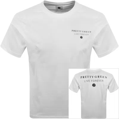 Pretty Green Refractive T Shirt White