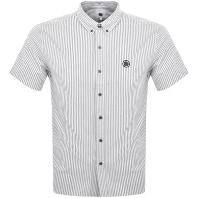 Pretty Green Short Sleeve Stripe Shirt Grey