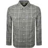 Pretty Green Thornley Check Shirt Green In Gray