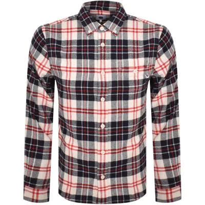 Pretty Green Toby Check Long Sleeve Shirt Red