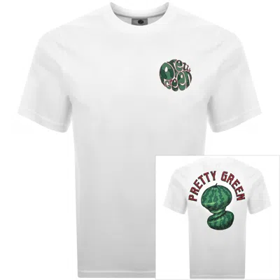 Pretty Green Twisted Melon T Shirt White