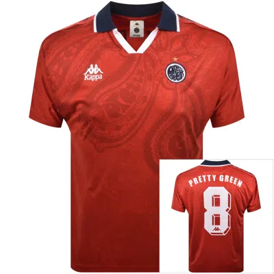 Pretty Green X Kappa Football Polo T Shirt Red In Multi