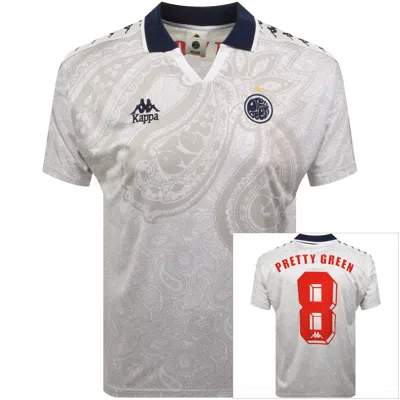 Pretty Green X Kappa Football Polo T Shirt White In Multi