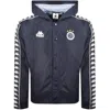 Pretty Green X Kappa Hooded Jacket Navy In Blue