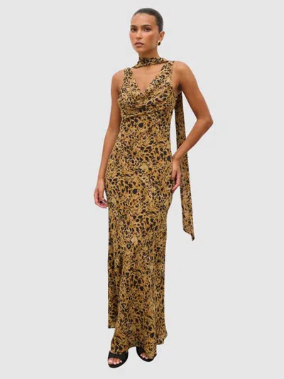 Pretty Lavish Arden Cowl Maxi Dress In Multi