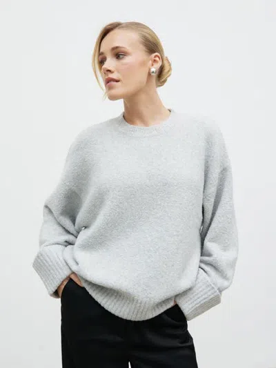 Pretty Lavish Camille Oversized Borg Jumper In Blue