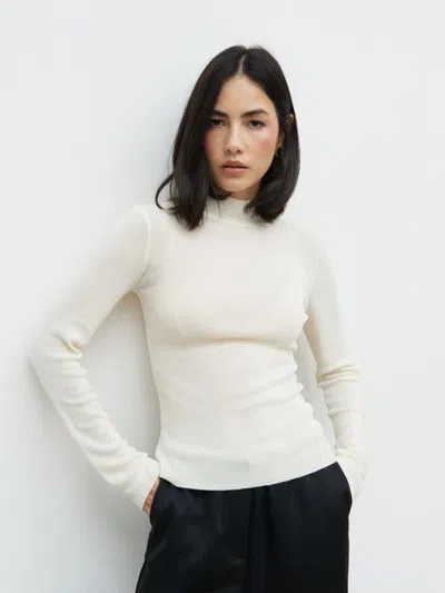 Pretty Lavish Charli Sheer Knit Top In White