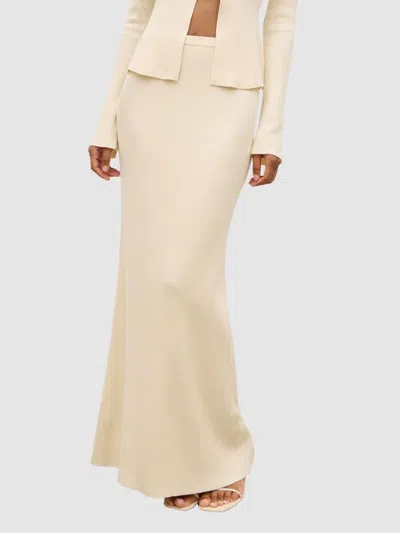 Pretty Lavish Clemmie Knit Maxi Skirt In White