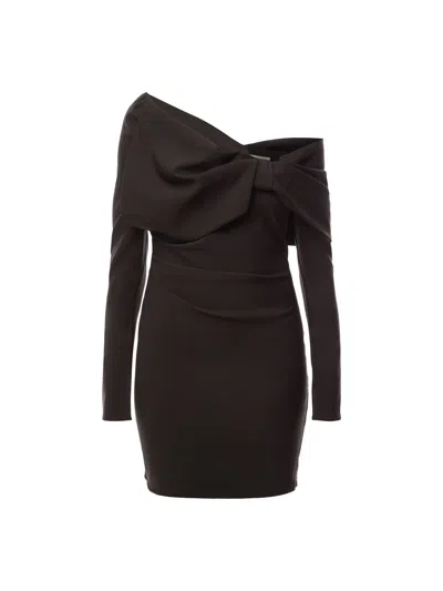Pretty Lavish Naomi Exaggerated Bow Mini Dress In Black