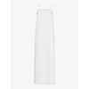 Pretty Lavish Ada Shirred Stretch-woven Maxi Dress In White