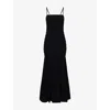 Pretty Lavish Womens Black Nancy Shirred Woven Maxi Dress In Black